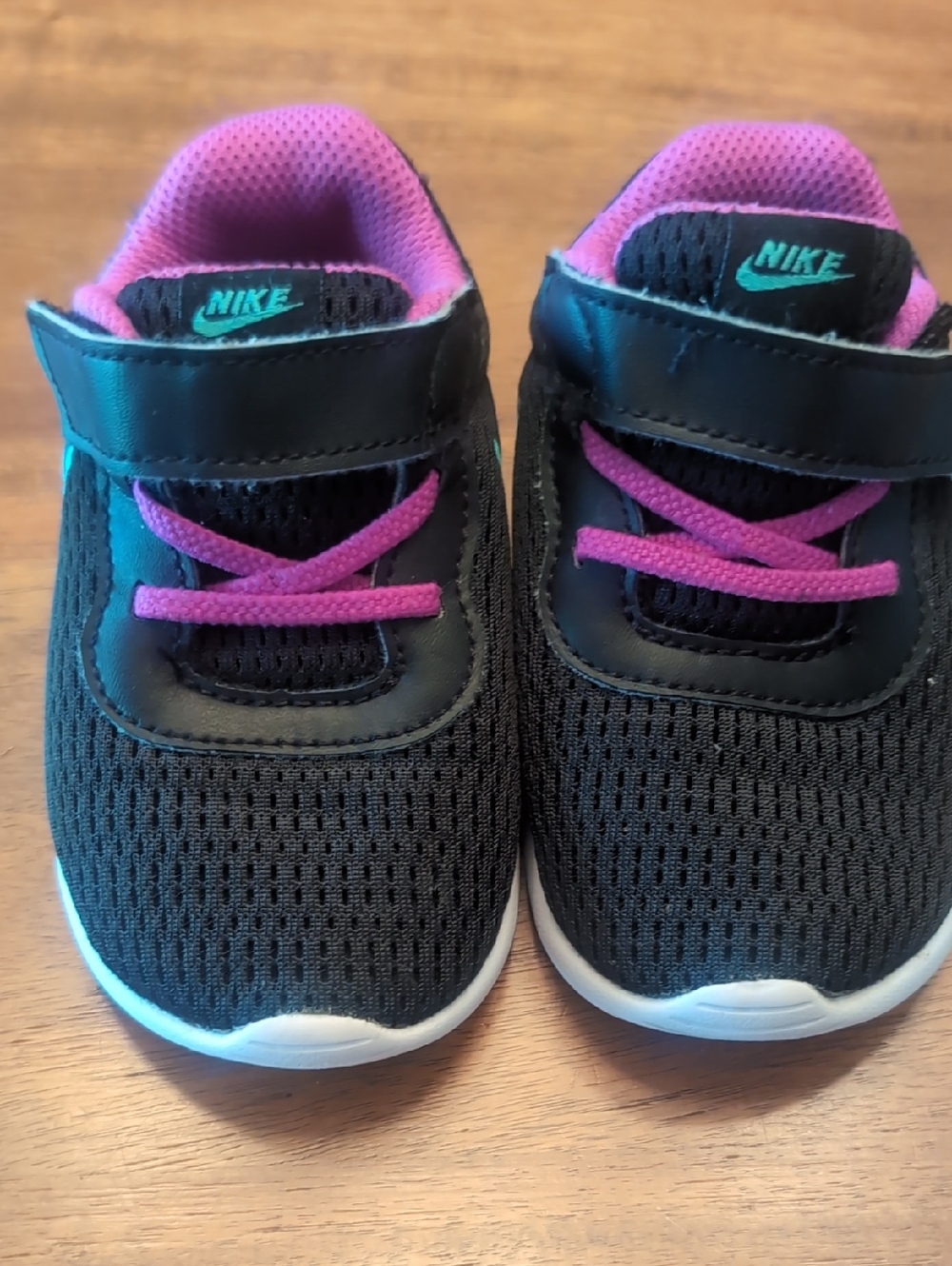 Nike Kids Black and Purple Mesh Athletic Sneakers